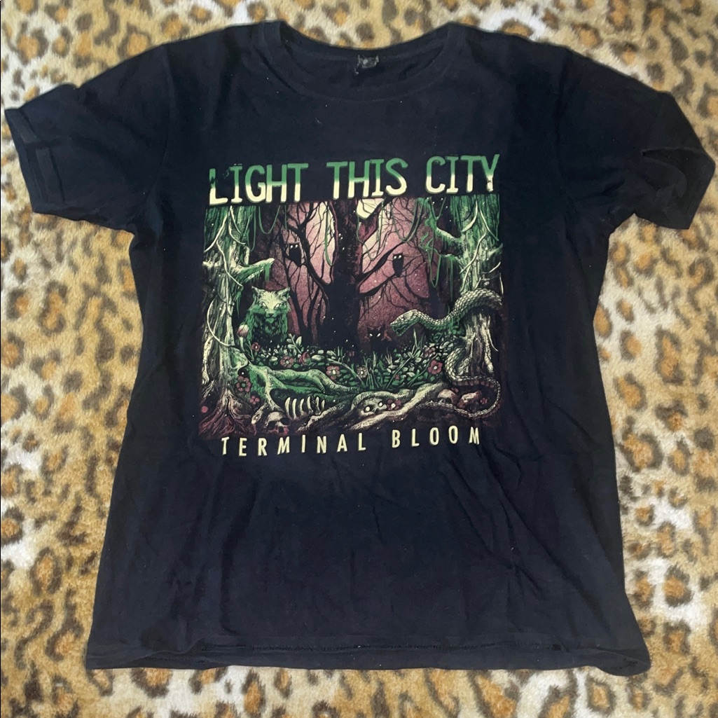 Black TShirt Featuring Light This City